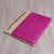Natural fiber journal, 'Happy Weaver in Pink' - Artisan Hand-Woven Pandan Leaf Journal in Pink from Bali (image 2c) thumbail