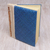 Natural fiber journal, 'Happy Weaver in Blue' - Artisan Hand-woven Pandan Leaf Journal in Blue from Bali (image 2) thumbail