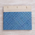 Natural fiber journal, 'Happy Weaver in Blue' - Artisan Hand-woven Pandan Leaf Journal in Blue from Bali (image 2d) thumbail