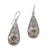 Citrine dangle earrings, 'Temple Teardrops' - Citrine and Sterling Silver Dangle Earrings from Bali