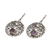 Amethyst dangle earrings, 'Circle of Fate' - Amethyst and Sterling Silver Dangle Earrings from Bali