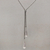 Sterling silver lariat necklace, 'Droplet Duo' - Sterling Silver Adjustable Lariat Necklace from Bali thumbail