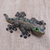Polymer-Ton-Skulptur, (4 Zoll) - Handgefertigte Gecko-Skulptur aus Fimo (4 Zoll)