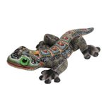 Polymer clay sculpture, 'Lively Gecko' (4 inch) - Handcrafted Polymer Clay Gecko Sculpture (4 Inch)