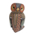 Polymer clay sculpture, 'Decorative Owl' (2.5 inch) - Colorful Polymer Clay Owl Sculpture (2.5 Inch) from Bali