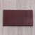 Clutch-Geldbörse aus Leder - Minimalistische Clutch-Geldbörse aus dunkelbraunem Leder