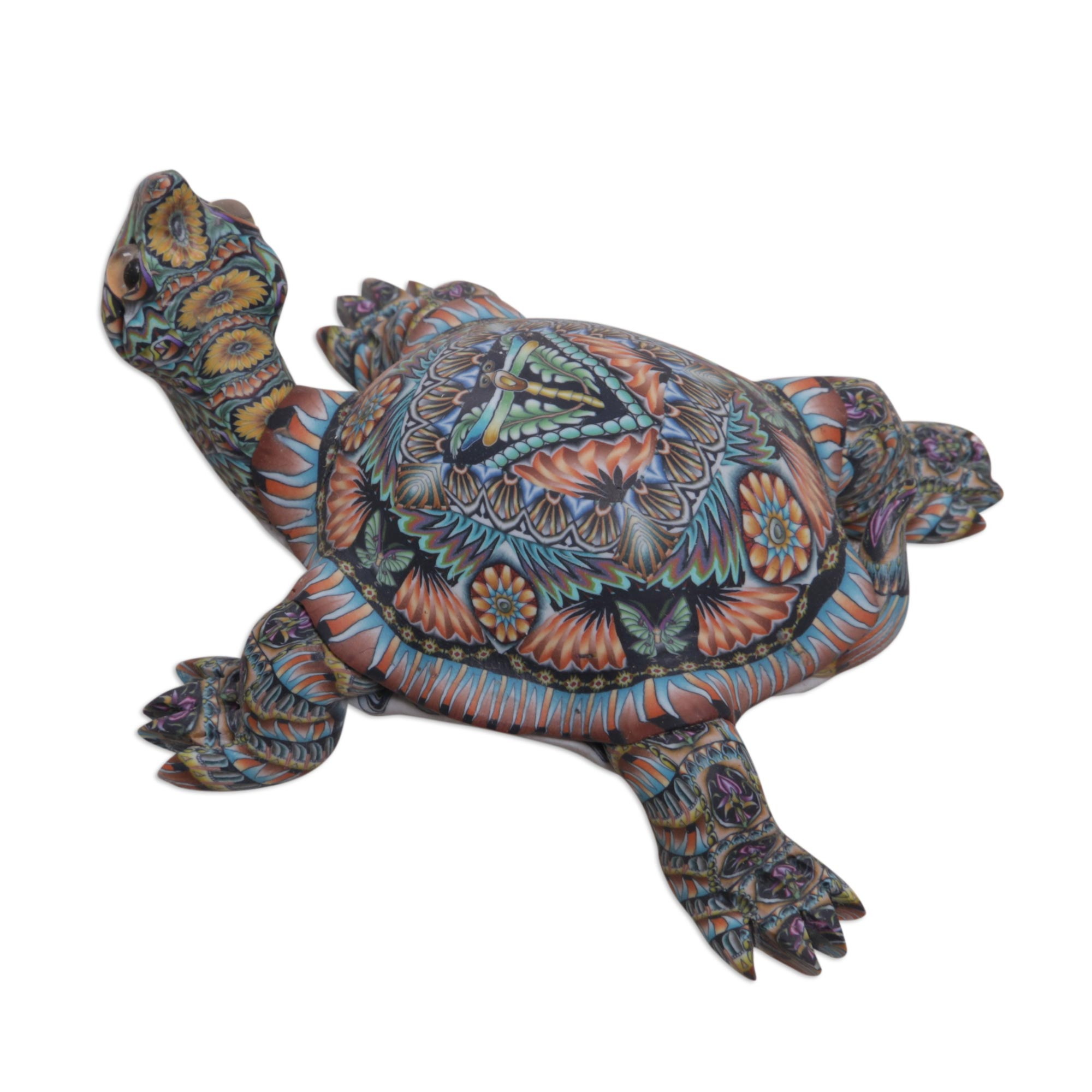 Colorful Polymer Clay Tortoise Sculpture (3 inch) from Bali ...