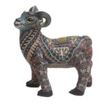 Polymer clay sculpture, 'Vibrant Ram' (3 inch) - Colorful Polymer Clay Ram Sculpture (3 Inch) from Bali