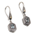 Gold accent blue topaz dangle earrings, 'Beacon Fire' - Balinese Silver and Blue Topaz Earrings with Gold Accents