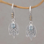 Gold accent blue topaz dangle earrings, 'Dewdrop Caress' - Balinese Gold Accent Sterling Silver Blue Topaz Earrings