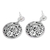 Sterling silver dangle earrings, 'Hidden Eden' - Circular Sterling Silver Dangle Earrings from Bali (image 2d) thumbail