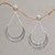Sterling silver dangle earrings, 'Buddha Crescents' - Sterling Silver Crescent Dangle Earrings from Bali (image 2) thumbail