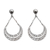 Sterling silver dangle earrings, 'Buddha Crescents' - Sterling Silver Crescent Dangle Earrings from Bali thumbail