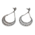 Sterling silver dangle earrings, 'Buddha Crescents' - Sterling Silver Crescent Dangle Earrings from Bali (image 2d) thumbail