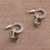 Smoky quartz dangle earrings, 'Buddha Hoops' - Smoky Quartz and Sterling Silver Dangle Earrings from Bali (image 2c) thumbail