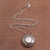 Sterling silver pendant necklace, 'Hidden Eden' - Circular Sterling Silver Pendant Necklace from Bali (image 2) thumbail