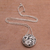 Sterling silver pendant necklace, 'Hidden Eden' - Circular Sterling Silver Pendant Necklace from Bali (image 2b) thumbail