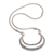 Sterling silver pendant necklace, 'Eden Crescent' - Floral Sterling Silver Crescent Necklace from Bali (image 2g) thumbail