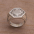 Sterling silver signet ring, 'Charming Bedeg' - Sterling Silver Cultural Signet Ring from Bali (image 2) thumbail