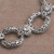 Blue topaz link bracelet, 'Garden Chain' - Blue Topaz and Sterling Silver Link Bracelet from Bali