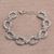 Amethyst link bracelet, 'Garden Chain' - Amethyst and Sterling Silver Link Bracelet from Bali (image 2) thumbail
