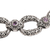 Amethyst link bracelet, 'Garden Chain' - Amethyst and Sterling Silver Link Bracelet from Bali