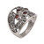Garnet cocktail ring, 'Vine Queen' - Garnet and Sterling Silver Cocktail Ring from Bali (image 2d) thumbail