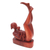 Wood sculpture, 'Joyous Mother' - Handcrafted Suar Wood Mother and Child Sculpture from Bali (image 2c) thumbail