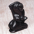 Wood sculpture, 'Temptation in Black' - Black Wood Sculpture of Lovers Entwined in an Embrace (image 2c) thumbail