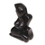 Wood sculpture, 'Temptation in Black' - Black Wood Sculpture of Lovers Entwined in an Embrace (image 2d) thumbail