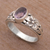 Amethyst single stone ring, 'Petal Treasure' - Floral Purple Amethyst Single Stone Ring from Bali (image 2) thumbail