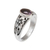 Amethyst single stone ring, 'Petal Treasure' - Floral Purple Amethyst Single Stone Ring from Bali thumbail