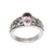 Amethyst single stone ring, 'Petal Treasure' - Floral Purple Amethyst Single Stone Ring from Bali (image 2e) thumbail
