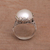 Cultured mabe pearl cocktail ring, 'Moonlight Bloom in White' - White Cultured Pearl Cocktail Ring from Bali thumbail