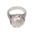 Cultured mabe pearl cocktail ring, 'Moonlight Bloom in White' - White Cultured Pearl Cocktail Ring from Bali (image 2d) thumbail