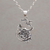 Sterling silver pendant necklace, 'Thorny Rose' - Sterling Silver Rose Pendant Necklace from Bali (image 2) thumbail