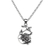 Sterling silver pendant necklace, 'Thorny Rose' - Sterling Silver Rose Pendant Necklace from Bali thumbail