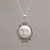 Peridot pendant necklace, 'Moonlight Stare' - Peridot and Bone Moon Pendant Necklace from Bali (image 2) thumbail