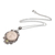 Peridot pendant necklace, 'Moonlight Stare' - Peridot and Bone Moon Pendant Necklace from Bali (image 2d) thumbail