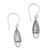Cultured pearl dangle earrings, 'Cages of Light' - Cultured Pearl and Silver Openwork Earrings from Bali (image 2a) thumbail