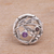 Amethyst and garnet cocktail ring, 'Dragonfly Portal' - Hand Made Sterling Silver Garnet and Amethyst Ring from Bali (image 2b) thumbail