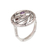 Amethyst and garnet cocktail ring, 'Dragonfly Portal' - Hand Made Sterling Silver Garnet and Amethyst Ring from Bali (image 2d) thumbail