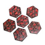 Wood batik coasters, 'Kembang Memory' (set of 6) - Handcrafted Wood Batik Coasters from Indonesia (Set of 6)