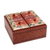 Wood decorative box, 'Javanese Memory' - Floral Batik Wood Decorative Box from Indonesia thumbail