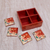 Wood decorative box, 'Javanese Memory' - Floral Batik Wood Decorative Box from Indonesia (image 2c) thumbail