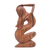 Wood sculpture, 'Summer Shower' - Hand Carved Suar Wood Sculpture of Artistic Nude (image 2c) thumbail