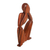 Wood statuette, 'Boredom' - Natural Suar Wood Sculpture of Bored Figure (image 2g) thumbail