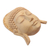 Wood mask, 'Borobudur Buddha' - Hand Crafted Crocodile Wood Mask of Buddha (image 2c) thumbail
