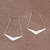 Sterling silver hoop earrings, 'Gleaming Boomerangs' - Sterling Silver Geometric Hoop Earrings from Bali