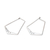 Sterling silver hoop earrings, 'Gleaming Boomerangs' - Sterling Silver Geometric Hoop Earrings from Bali